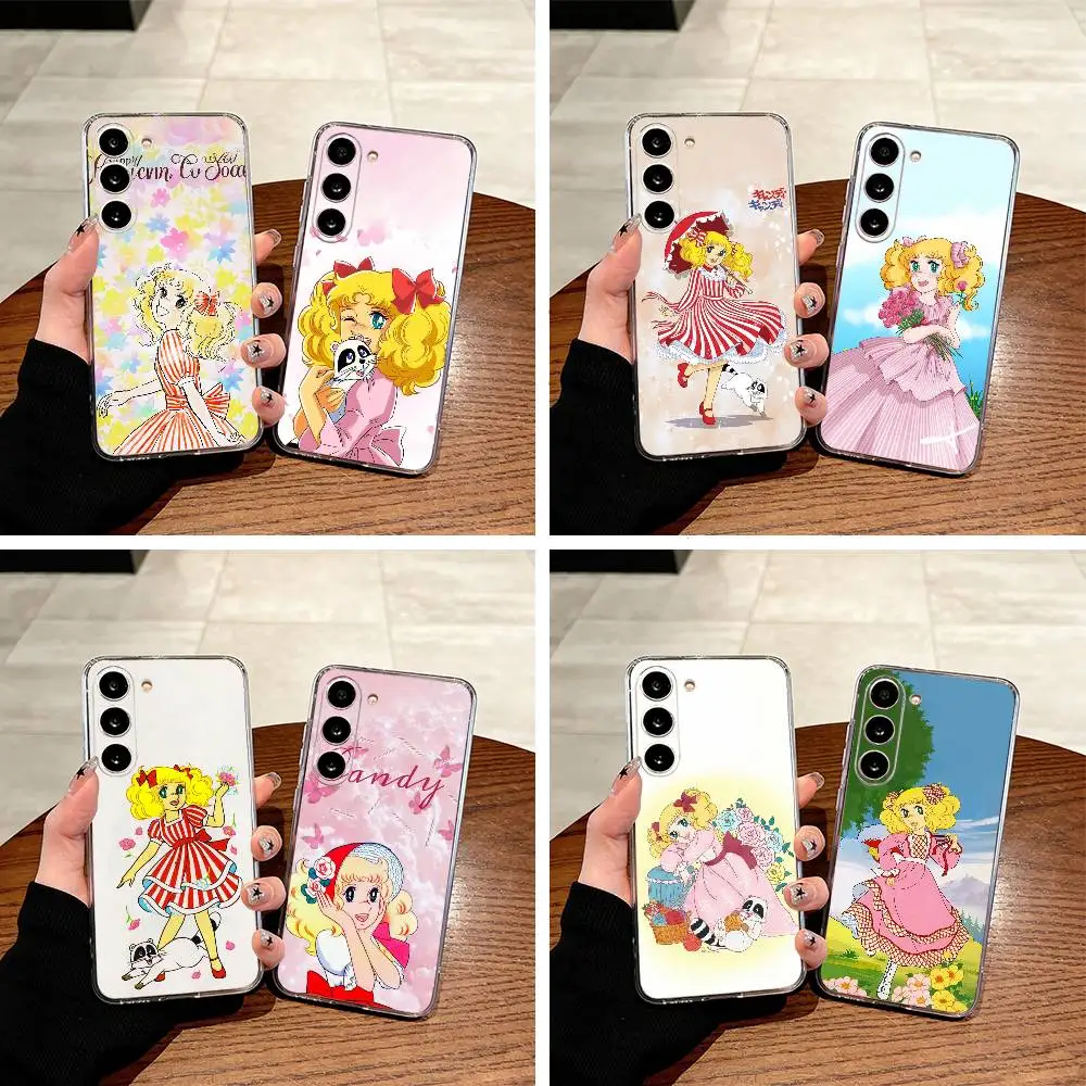 

Classic Cartoon-Sweet C-andy C-andy Phone Case For Samsung Galaxy A71,A70,A52,A51,A40,A30 Transparent Cover
