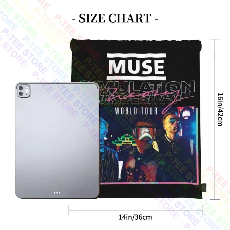 Muse Simulation Theory World Tour 2019 Drawstring Bags Gym Bag Print New Style Sports Style School Sport Bag