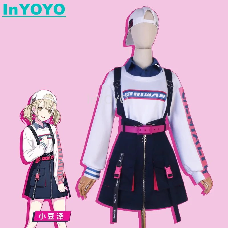 InYOYO Azusawa Kohane Cosplay Costume PJSK Lovely Daily Clothing Uniform Top Skirt Women Role Play Halloween Party Outfit New