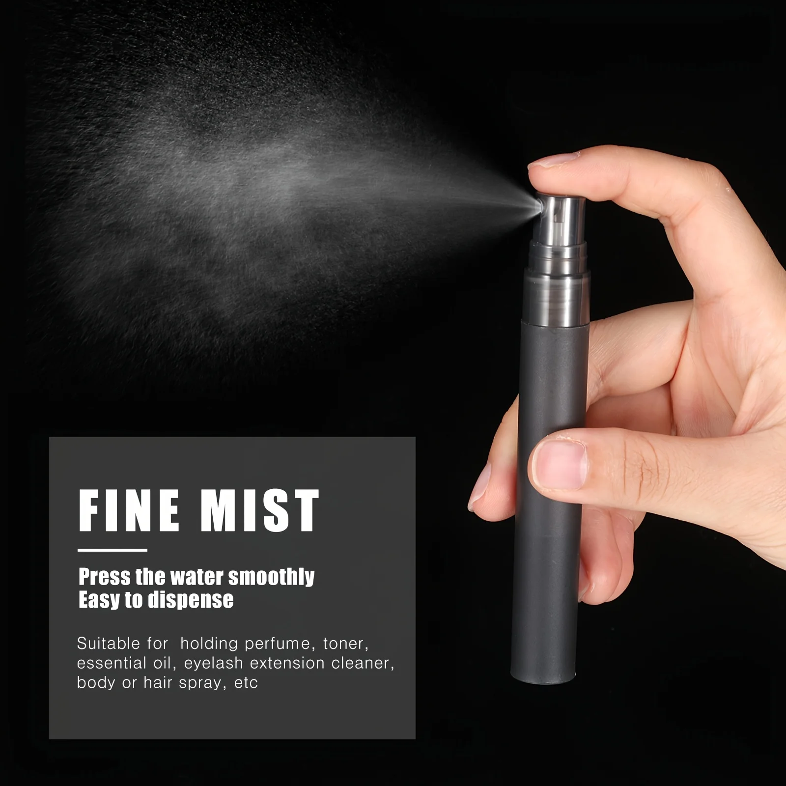 100 Stück 2ml 3ml 5ml Mini Feinsprühflaschen aus Kunststoff, nachfüllbare tragbare Reise-Flüssigkosmetikbehälter – Detail 7