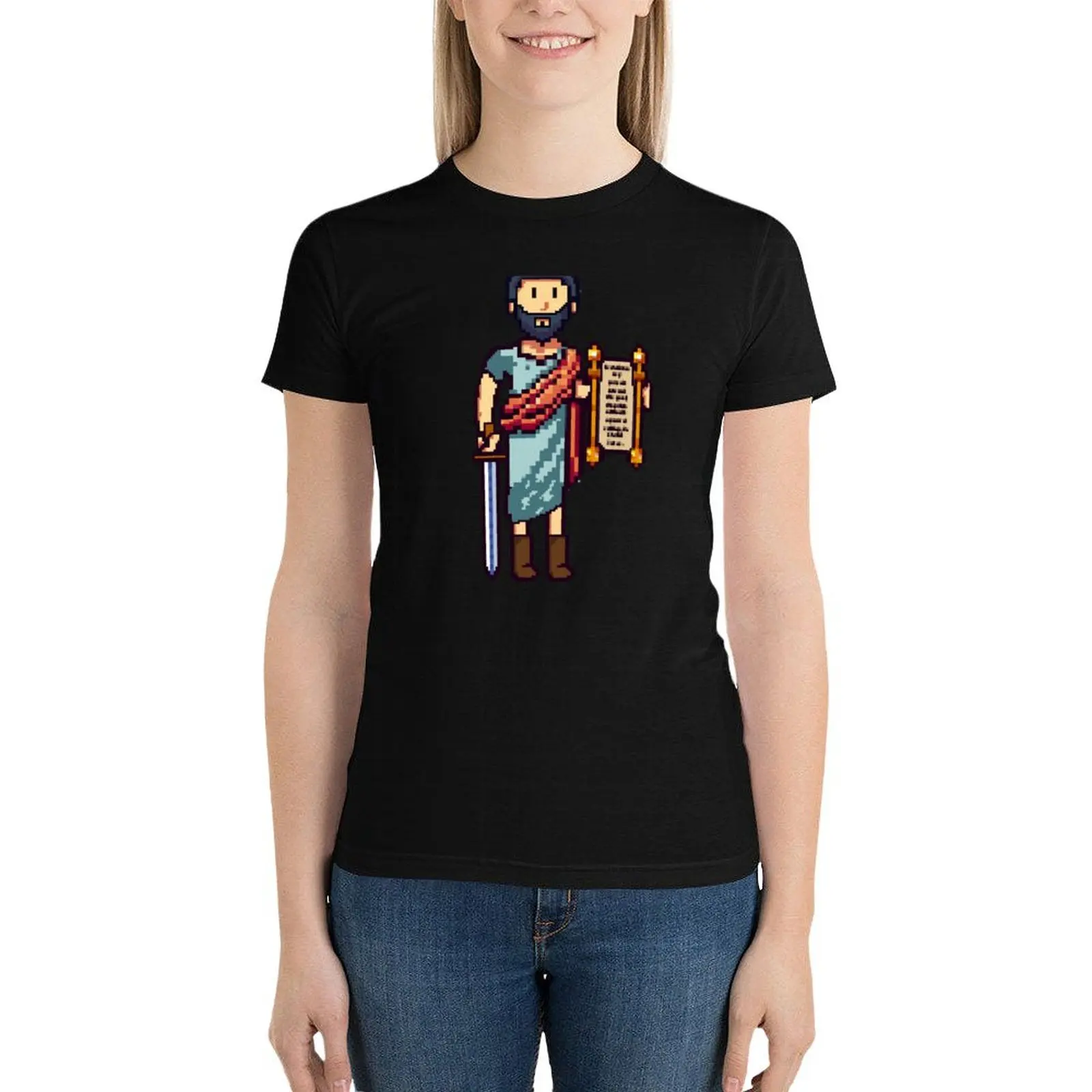 Saint Paul - Pixel Art T-Shirt tees animal print anime clothes summer blouses woman 2024