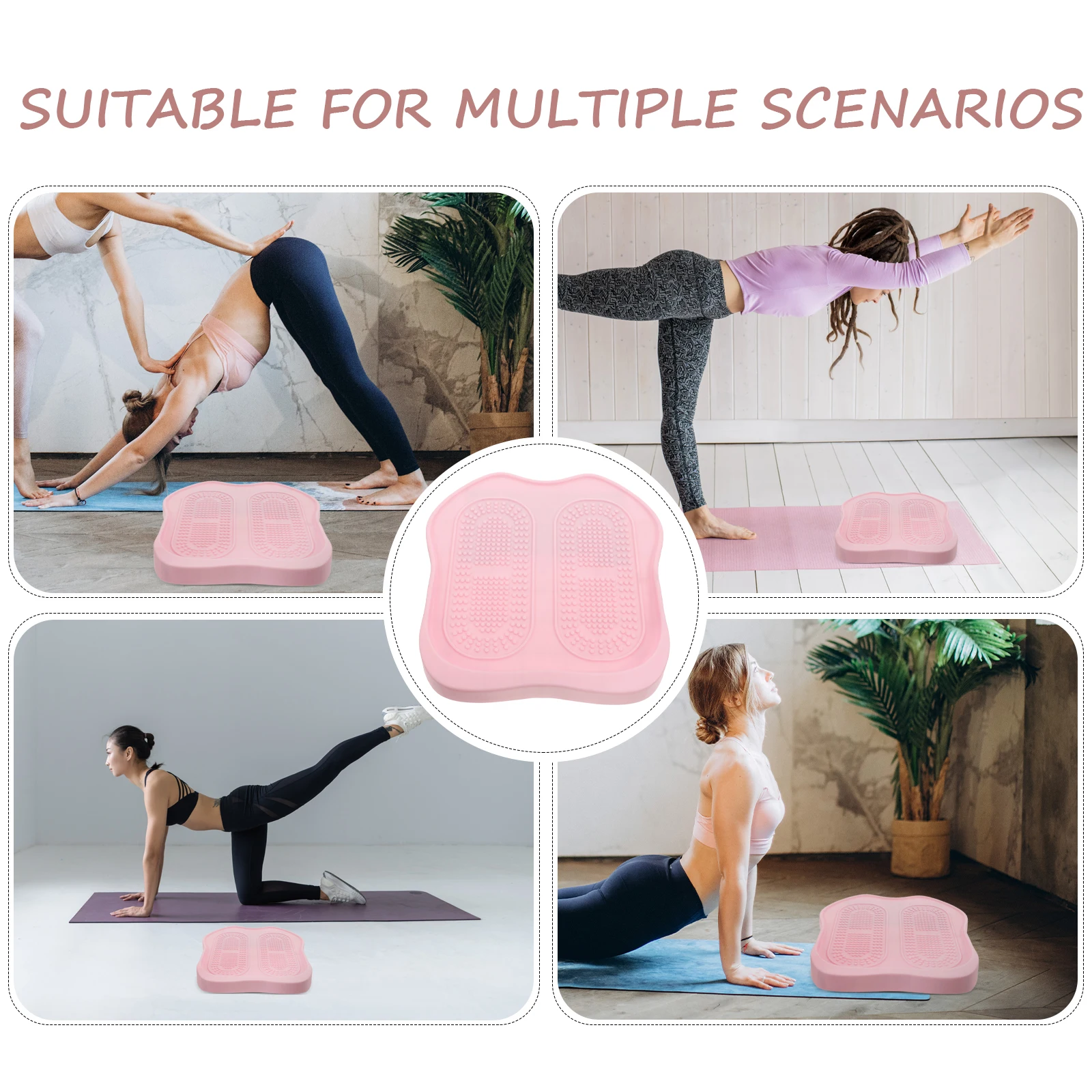 

Pink Adjustable Calf Stretching Board Home Use Fitness Heavy Duty Incline Pedal Ankle Stretcher Plastic Slope