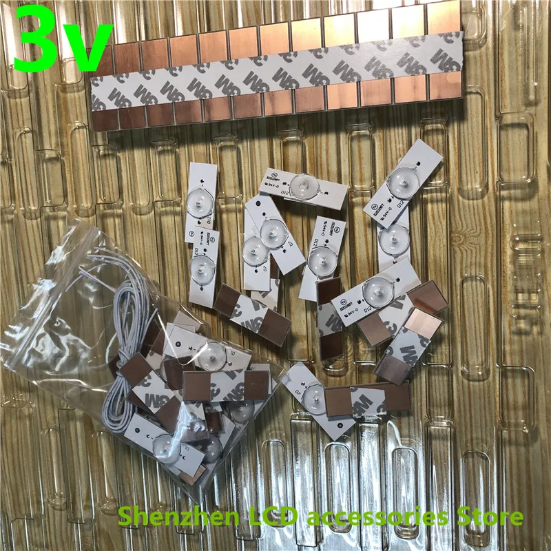 50 Pezzi/lottp 15 17 19 22 24 pollici 27 pollici modificato Kit LED TV LCD 3V 6V monitor retroilluminazione a LED riparazione utilizzando perline lampada 100% NUOVO