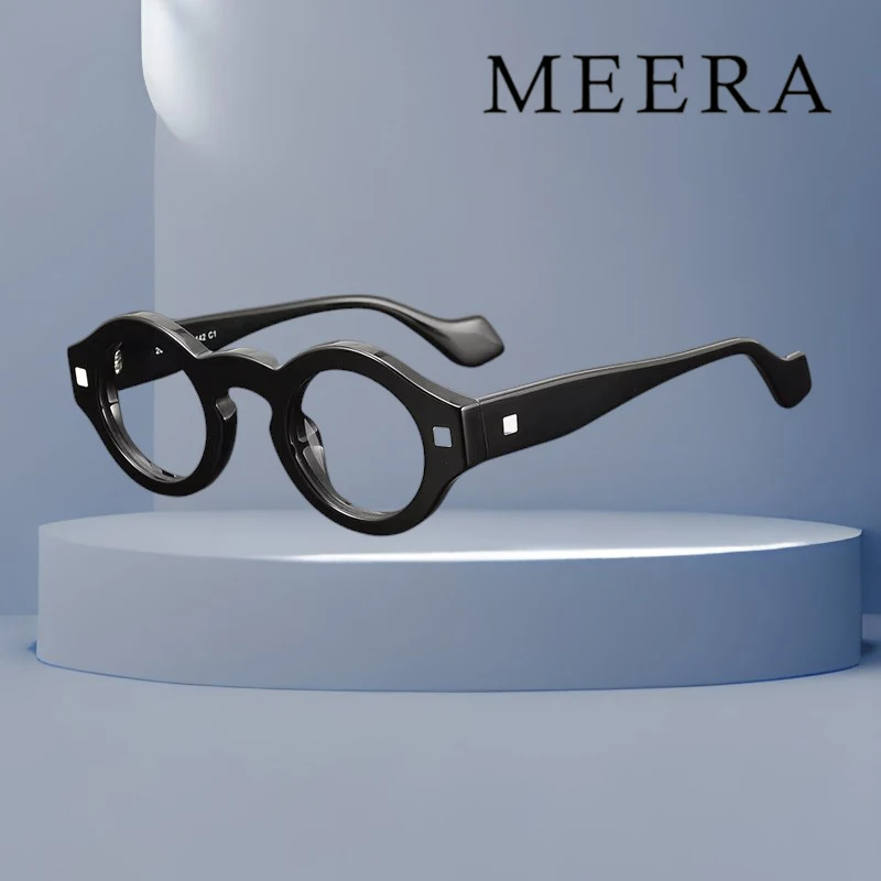 

Vintage Thick Frame Round Acetate Optical Eye Glasses Frames for Women Men Handmade Fashion Reading Myopia prescription glasses