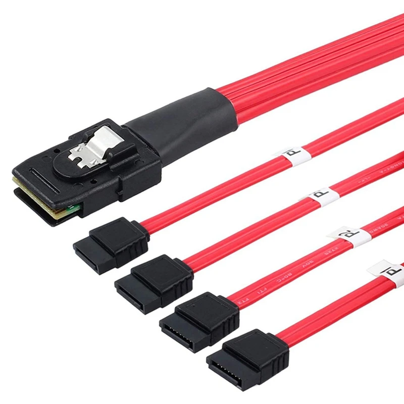 Mini SAS To 4 SATA Cable SAS Breakout Cable Mini SAS Male SFF-8087 To 4 SATA Female Cable Multi-Lane