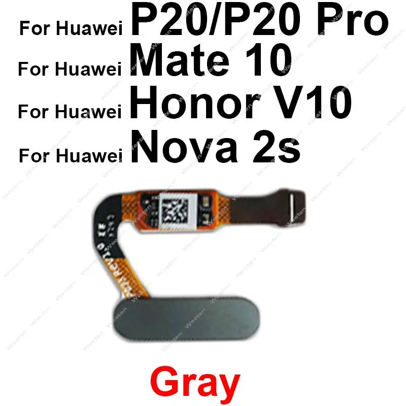 Home Button Fingerprint Sensor For Huawei P20 P20 Pro Mate 10 Nova 2S Return Key Touch Scanner Flex Cable For Honor View V10