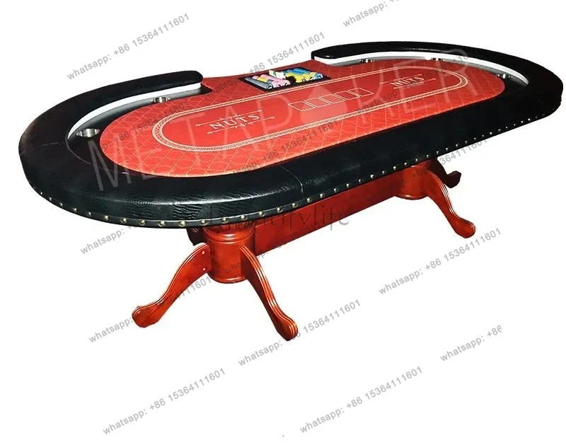 

LXTavolo da poker Texas piegato a metà, pieghevole da con trucioli personalizzati, tavolo da poker tedesco speciale