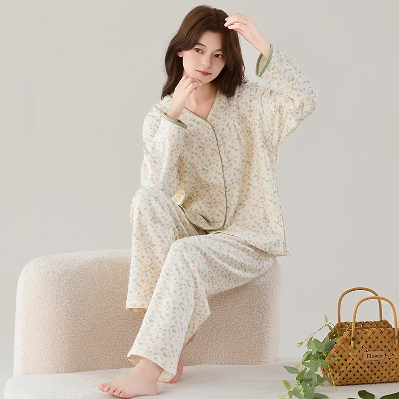

Women's Clothing Pajamas Four Seasons At Home Outdoors Leisure Comfortable Ventilate Sleep Exquisite Fashion Travel Minimalist