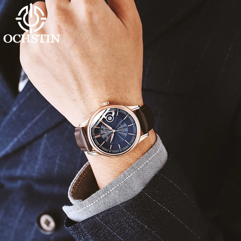 OCHSTIN-Craftsman Series relógio automático masculino, relógios mecânicos, movimento mecânico, moda simples, obra-prima, Novo, 2024