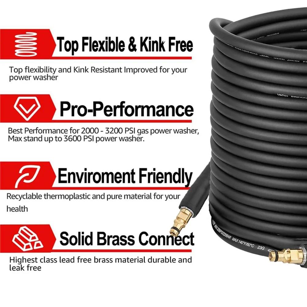 For Karcher K Series K2 K3 K4 K5 K7 High Pressure Replacement Hose With Quick Connector Accessories Extension Water Hose
