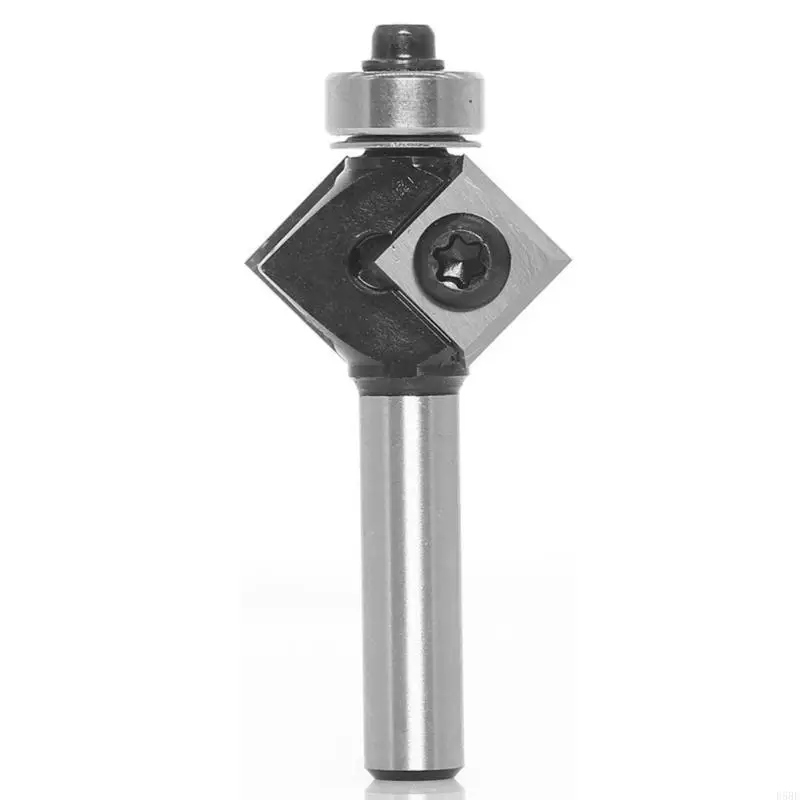 e5be 45 درجة شارع جهاز التوجيه بت 45 ° Woodwork Bevel تقليم القاطع قطع الطحن