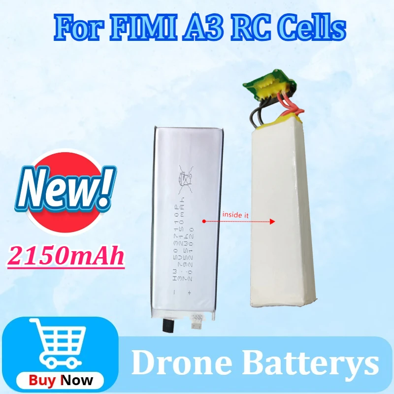 

New 11.1V 2150mAh Upgraded Drone Battery for FIMI A3 RC Quadcopter 3S Lipo DIY Battery Spare Parts Battery Cells Accessories