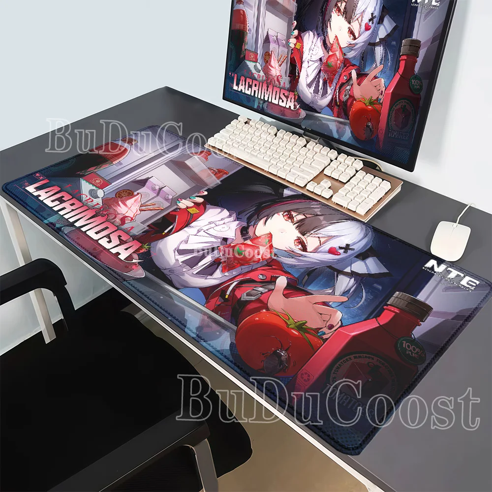 Alfombrilla de ratón con impresión HD, Lacrimosa Neverness to Everness NTE, alfombrilla de ratón con diseño de chica de Anime Kawaii, alfombrilla de escritorio XXL de goma para juegos y oficina