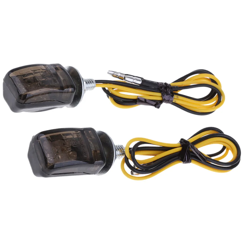 2pcs 6 LED Motorcycle Turn Signal Indicator Light Universal Motorbike Flasher DC12V M6 Amber Constant Light