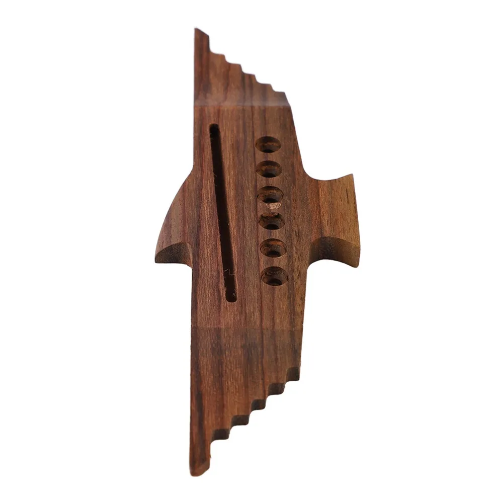 10PCS ​6 String​ Acoustic Guitar Bridge​ ​With Saddle Nut Pin​ ​Pre Slotted​ ​Rosewood Bridge​ ​Sound Enhancement​ ​Rosewood