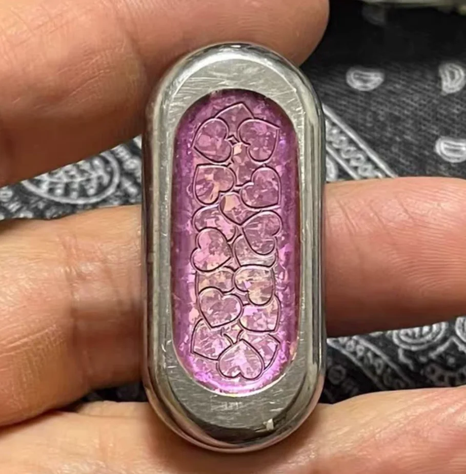 Used EDC DZ topb Ice Crystal Titanium Valentine's Day Stress Relief Toy Pocket Toy Fidget Slider Decompression Toy For Adult