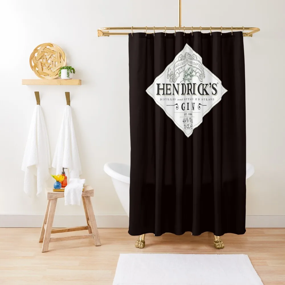 Hendrick Gin Logo Essential Essential T-Shirt Shower Curtain Bathtub Bathroom Accessories Waterproof Fabric Bathroom Curtain