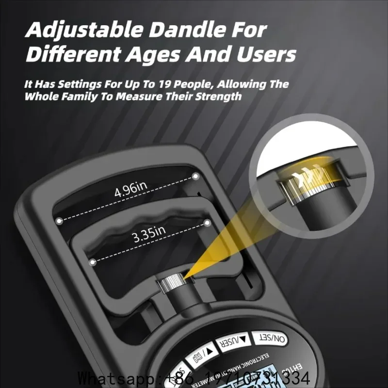 2026 265Lbs/120Kg Grip Strength Meter For Men And Women Tester Digital Hand Dynamometer Training USB LCD Screen