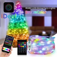 LED Christmas Outdoor Decorative Strip Light Strip With RGB IC IDeal Bluetooth APP Control WS2812B LED Fairy Tale Light String