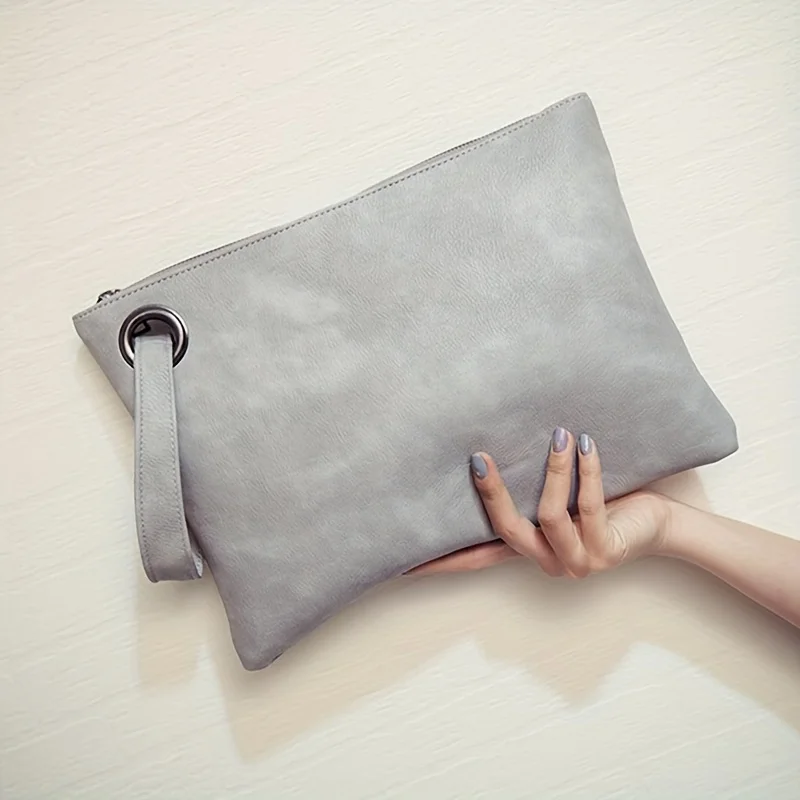 

Vintage Phone Purse For Women, Solid Color PU Leather , Trendy Wristlet Bag & Wallet
