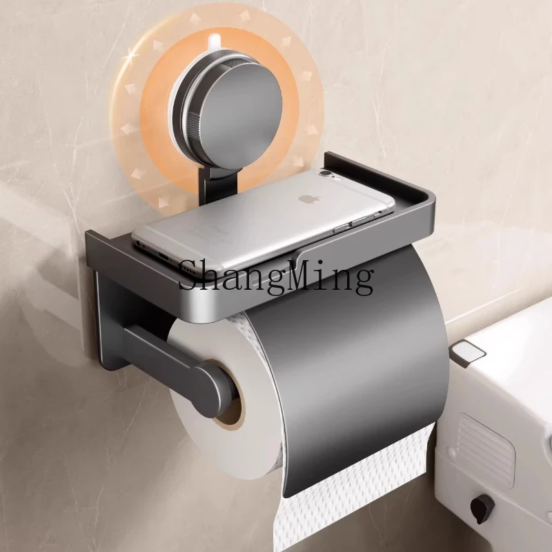 

ZYY toilet suction cup tissue box wall-mounted non-punching bathroom storage rack