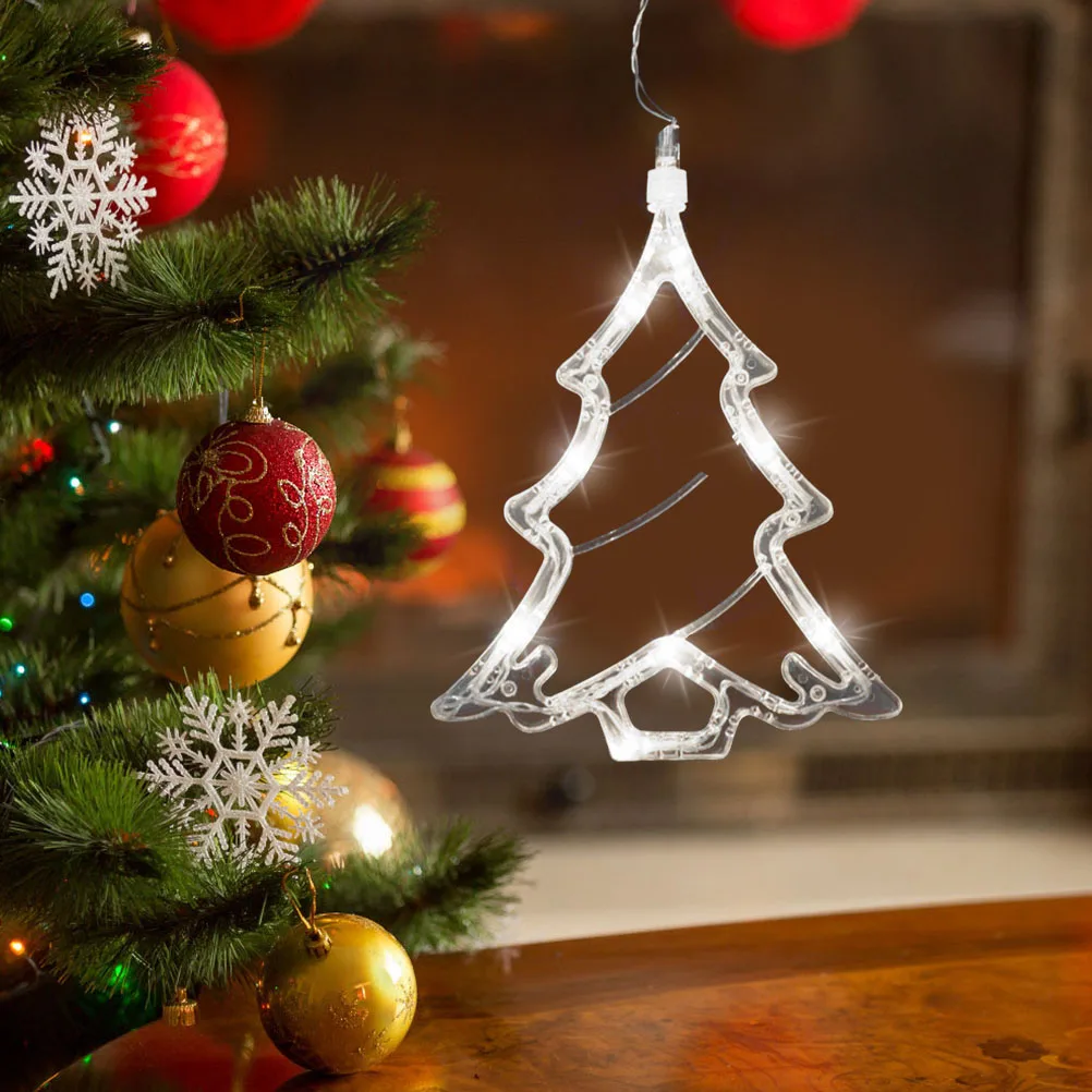 

Christmas Tree Window Lights LED Hanging Decorative Indoor Cup Party Holiday Night Lamp Wedding Home Glass