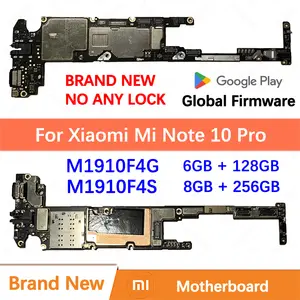 Bilashmart 100% Brand BackShell Original Motherboard Xiaomi Mi Note 10 Pro Mainboard Logic Circuit Board Plate Global M1910F4G M1910F4S 256G