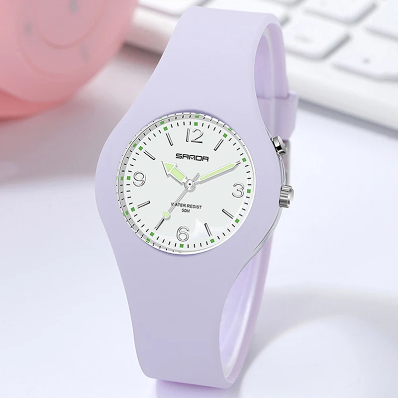 Hot Sale Ladies Fashion Shockproof Simple Watch Women Luxury Leisure Sports 50M Waterproof Luminous Dial Quartz Clock