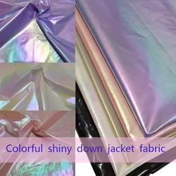 Colorful Glossy Down Jacket Fabric Per Meter for Cotton-padded Clothes Coats Vest Diy Sewing Needlework Cloth Soft Pink White