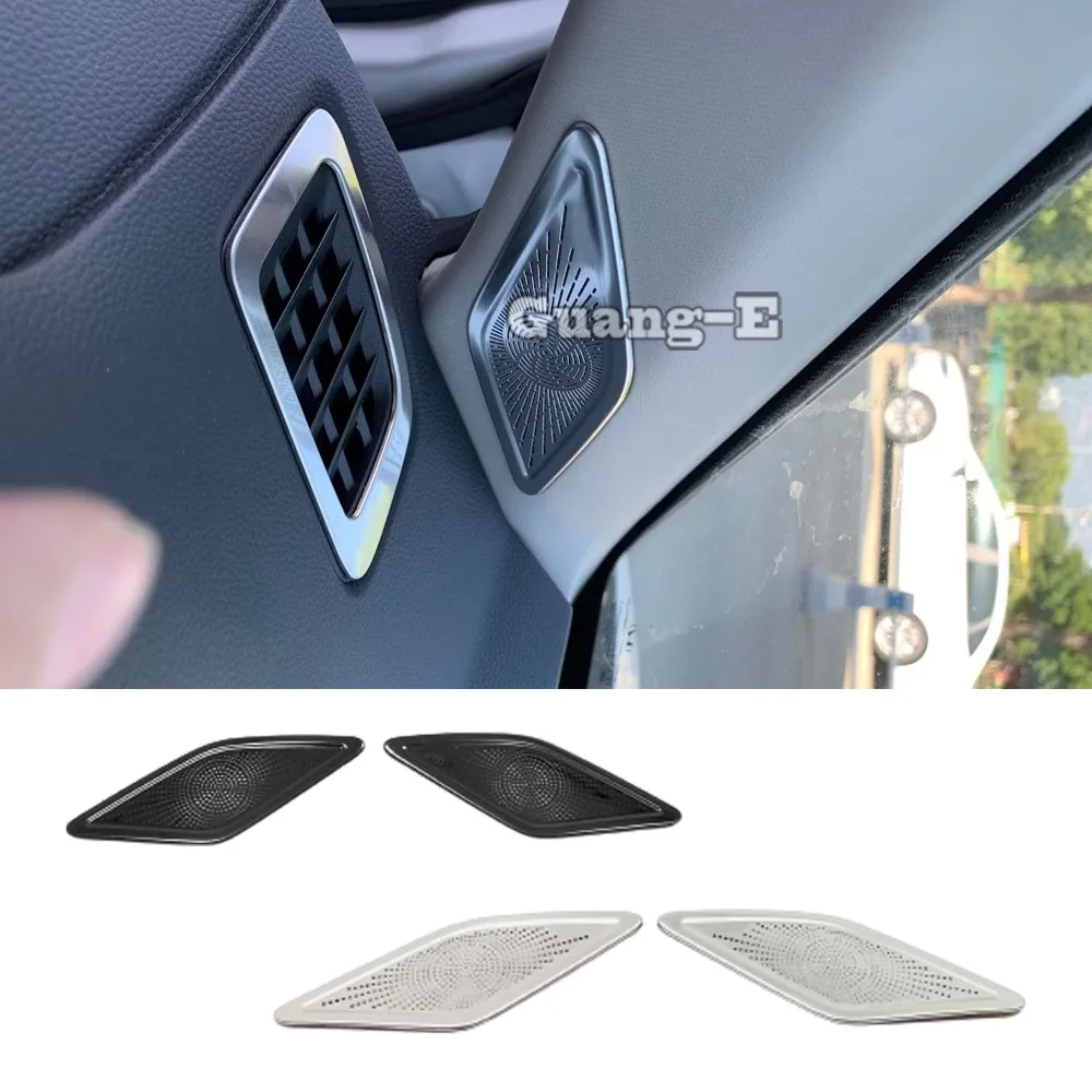 

Car Styling Stainless Steel A Pillar Speaker Audio Cover Decor Trim Frame Auto Interior Accessories For Honda CRV CR-V 2023 2024