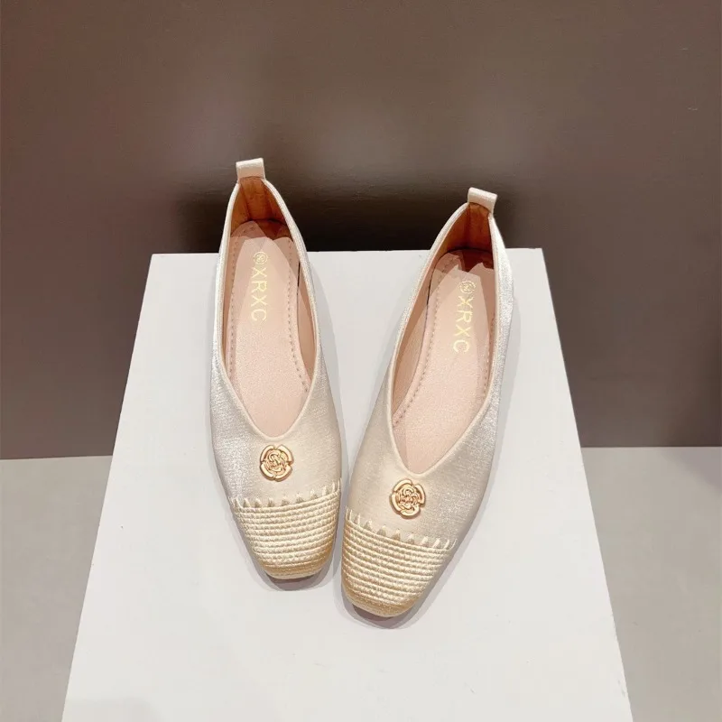 

Fashion Womens Shoes Exquisite French Style Casual Shoes for Woman Comfortable Shallow Flat Shoe Designer Shoes Zapatos De Mujer