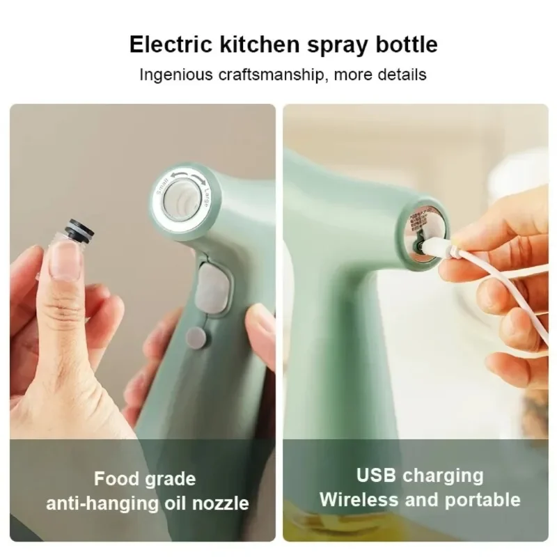 Electric Olive Oil Sprayer, Kitchen Tool, Soy Sauce Vinegar Storage Bottle, Smart Control, Easy to Operate, Cook Food Spray