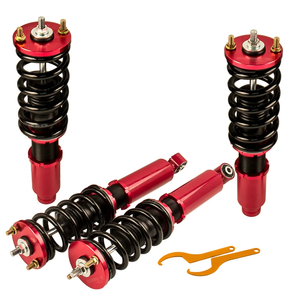 Coilovers Struts+ Rear Adjustable Upper Camber Control Arm For Honda CRV 96-01 Front Rear Adj. Height