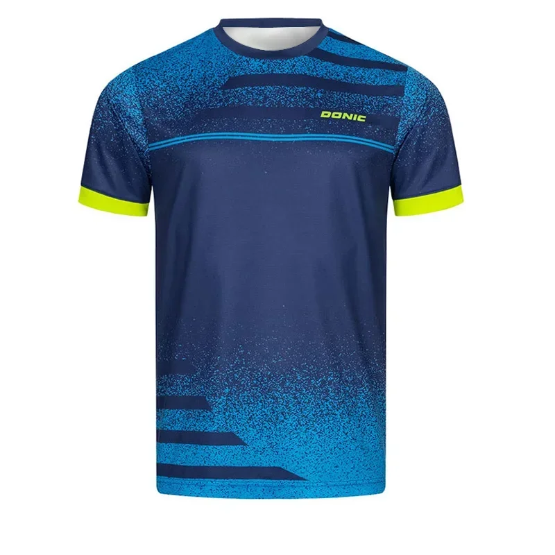 Sommer Neuer 3D-Druck Trend Mode Streetwear Atmungsaktives Herren-T-Shirt für Tischtennis-Training Schnelltrocknend Kurzarm – Detail 16
