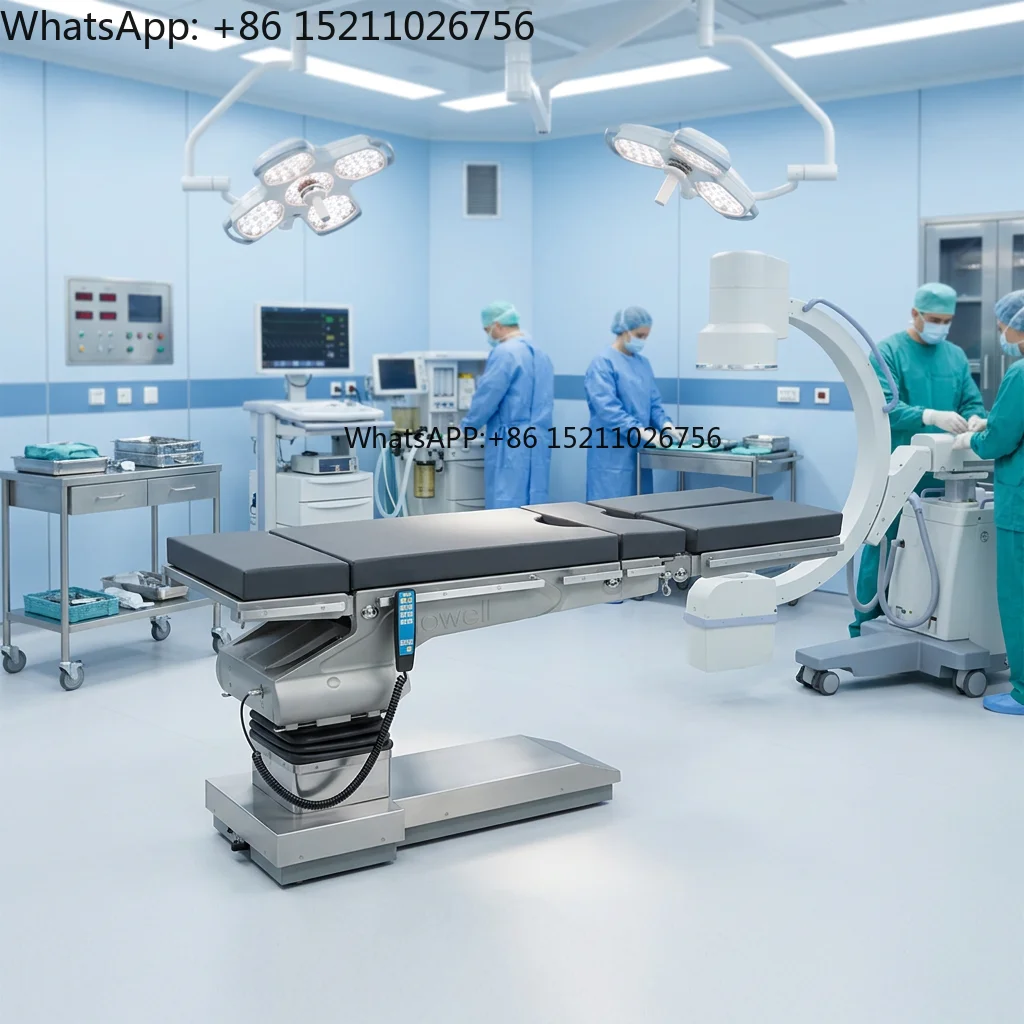 5 Section Electro-Hydraulic Aluminum Alloy Operating Table with Carbon Fiber Top and 350kg Load Capacity for Surgery