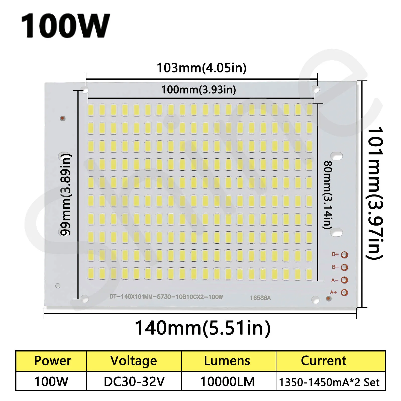 SMD 5730 Floodlight Super Bright Lighting Source Board DC30-32V 50W 100W 200W 6500K Outdoor Camping Advertising Courtyard