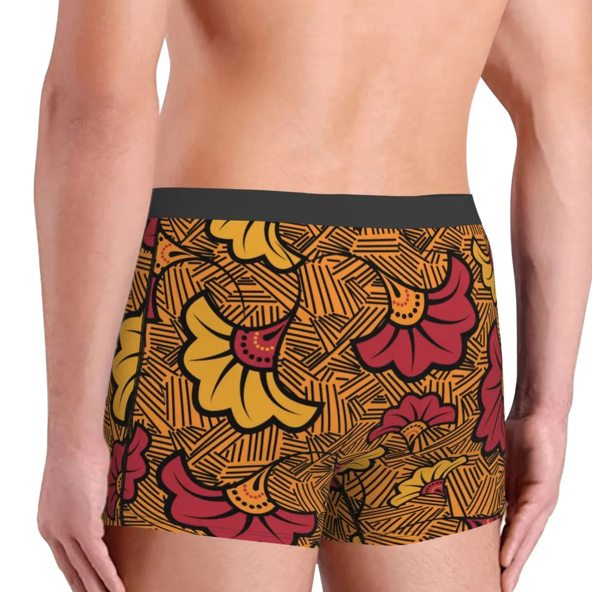 مخصص التقليدية الأفريقية العرقية القبلية أنقرة هندسية الفن الملابس الداخلية الذكور طباعة سراويل بوكسر سراويل ملخصات لينة السروال #4