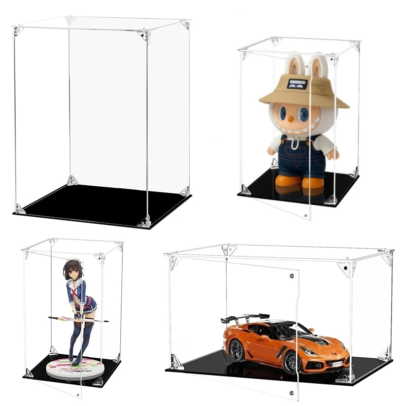 

15 kinds of sizes Clear Acrylic Display Case, Front-Open Door Dustproof Protection Box for Collections, Figures Models, Toys