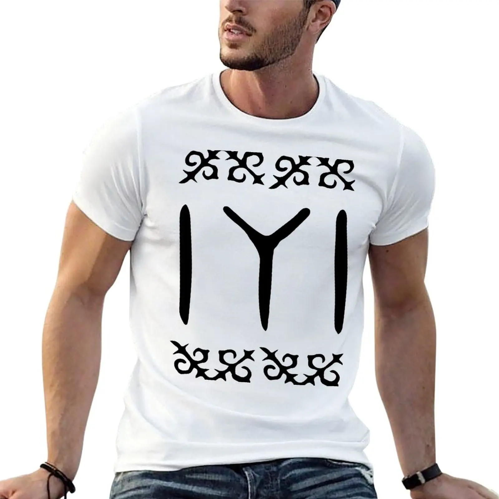 

from t man Kayi Flag Dirilis/Resurrection Tribe shirt cotton Ertugrul Black T-Shirt t heavy Symbol luxury man shirt