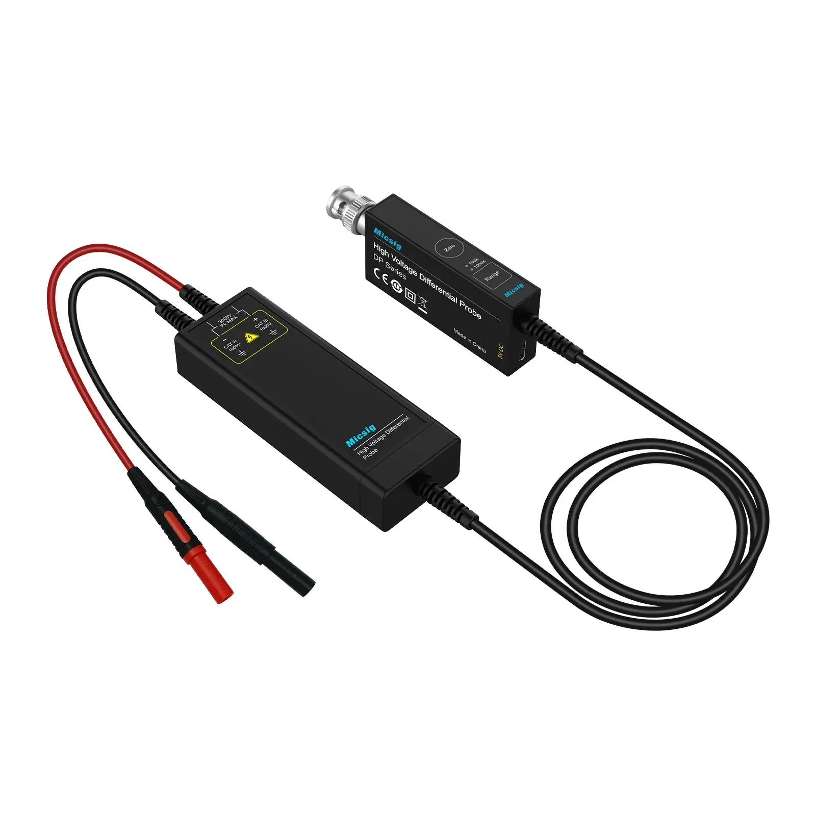 

IN STOCK Micsig DP1500 High Voltage Differential Probe W/ 100MHz Bandwidth & 1500V MAX Differential Voltage