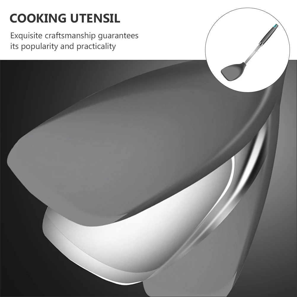 

1pc Silicone Shovel Cooking Shovel Anti-Scalding Heat Resistant Kitchen Tool Non-Stick Reusable Insulated Stainless Steel Core