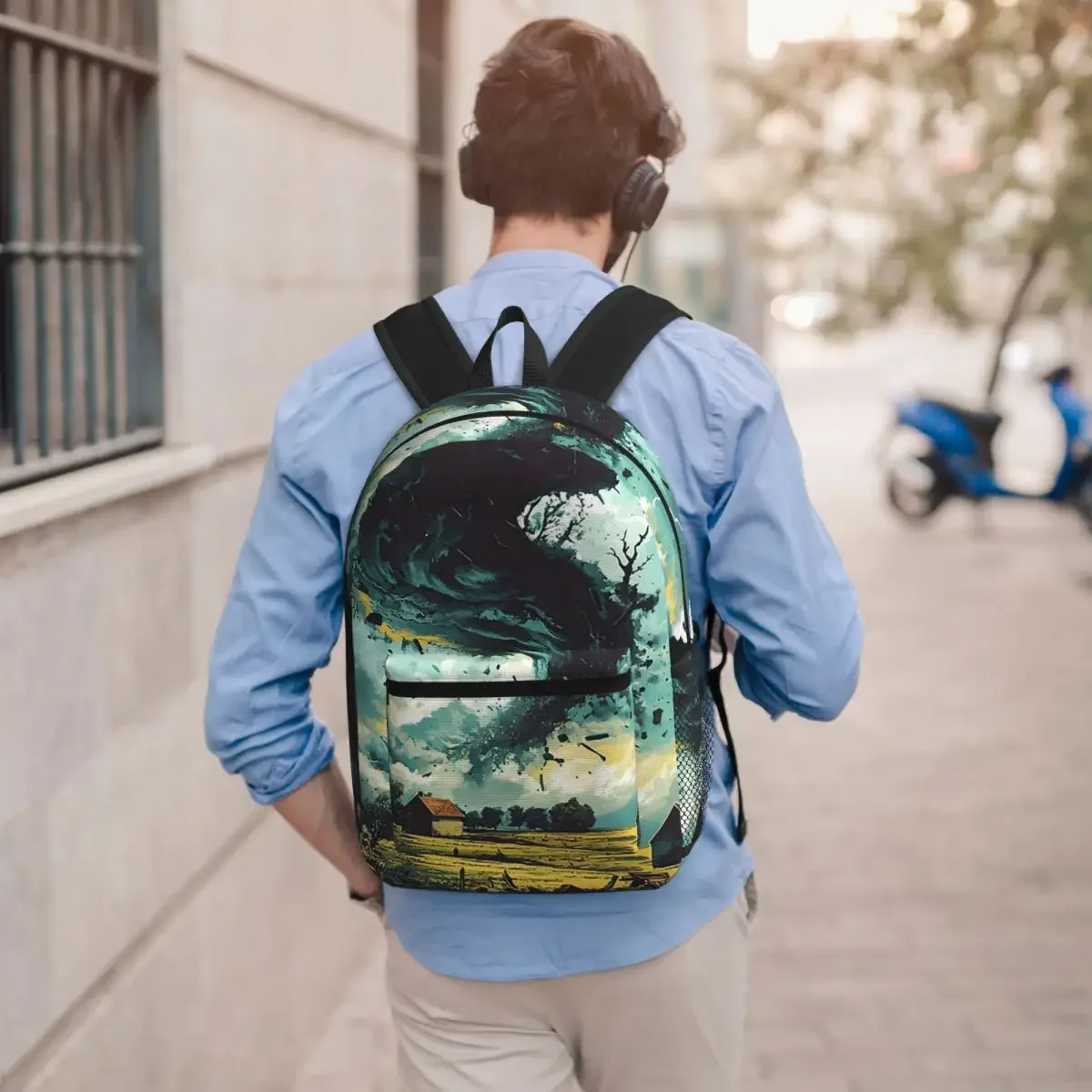 Fantasy World Tornado Apocalypse Backpack Boys Girls BookBag Children School Bag Computer Shoulder Bags for Men Women
