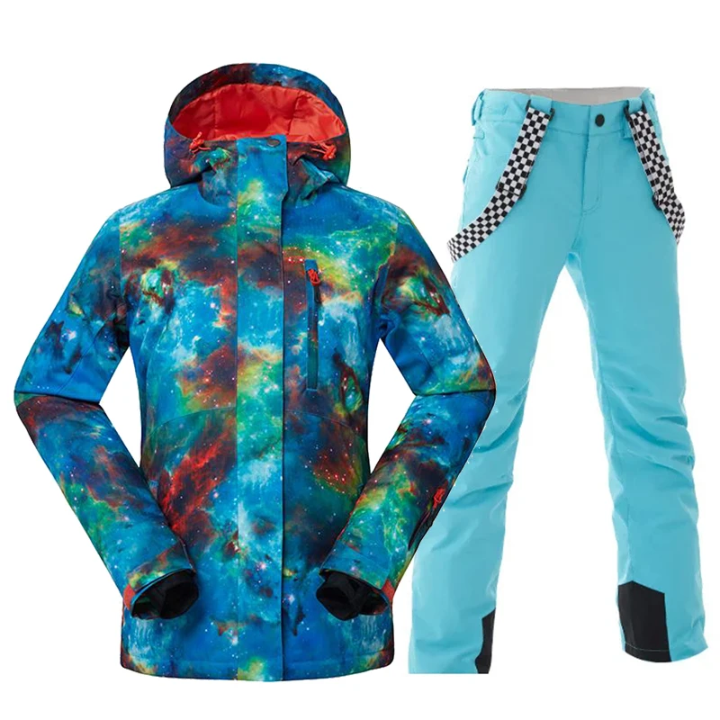 

Waterproof Skiing Jacket and Pant Suit for Women, Snow Clothing, Outdoor Wear, Snowboarding Suit Sets, Winter Costumes, GS, 10K