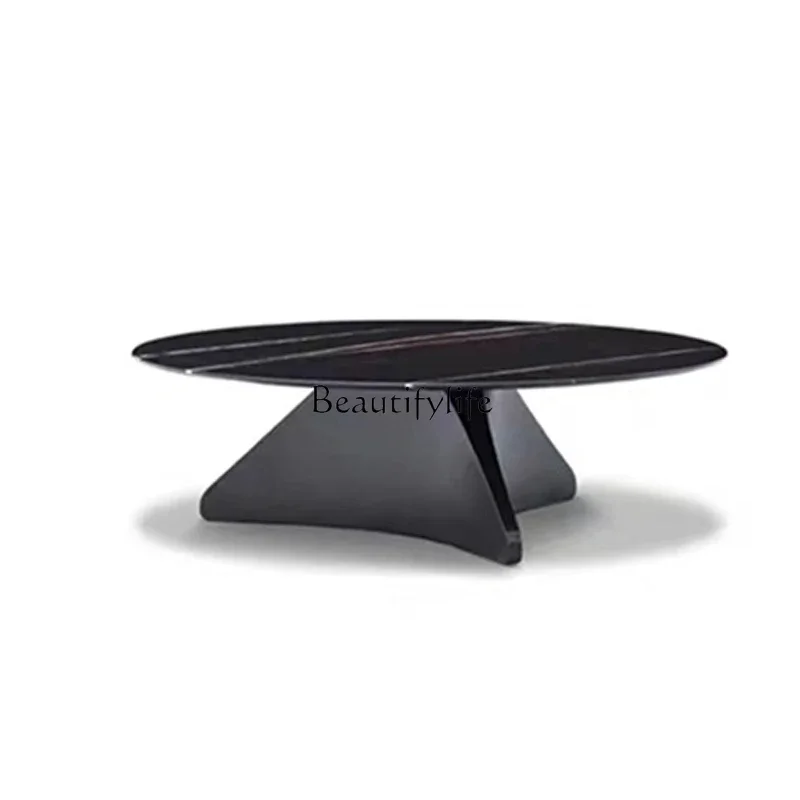 

ls 27Marble combination coffee table glass edge table light luxury Italian luxury stone living room