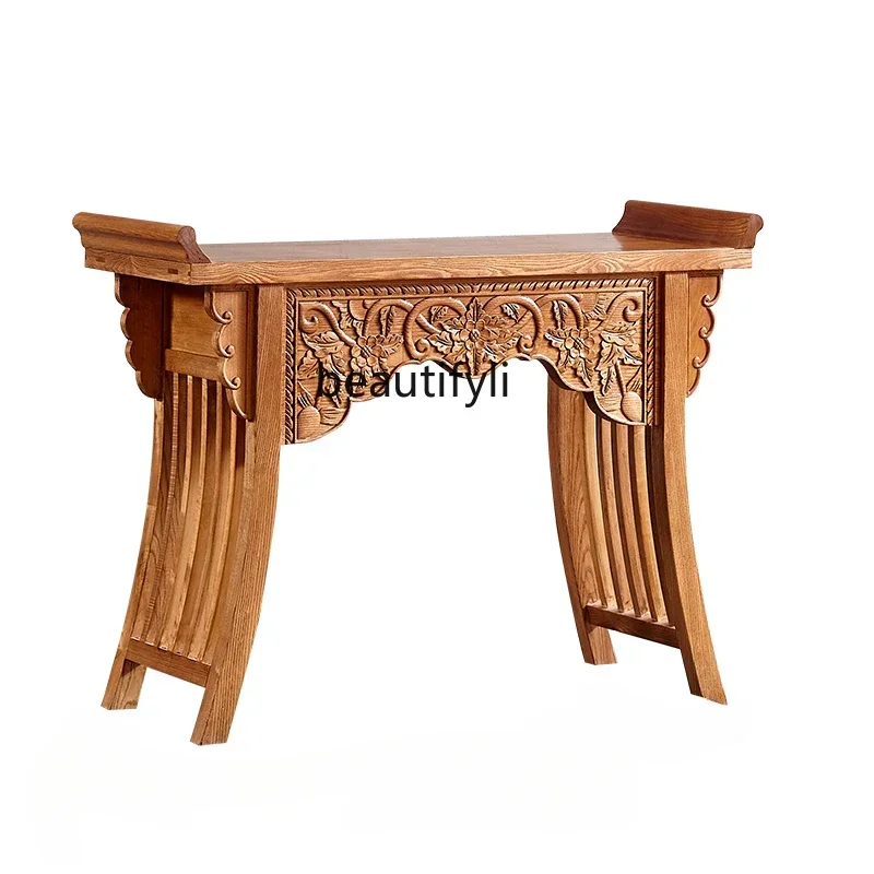 

Southeast Asian Style Solid Wood Carving Buddha Shrine Altar Chinese Style a Long Narrow Table Console Tables