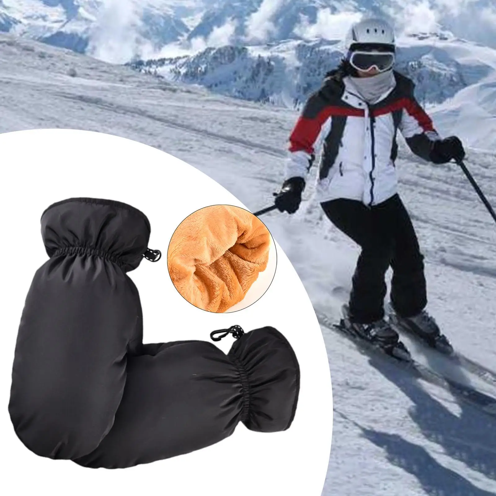 

Зимние пуховые варежки, легкие толстые теплые лыжные перчатки для мужчин и женщин, сноубординг, холодная погода