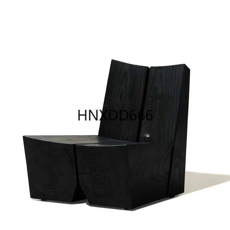 

Modern simple light luxury leisure chair/wabi sandy log imported pine all solid wood single chair