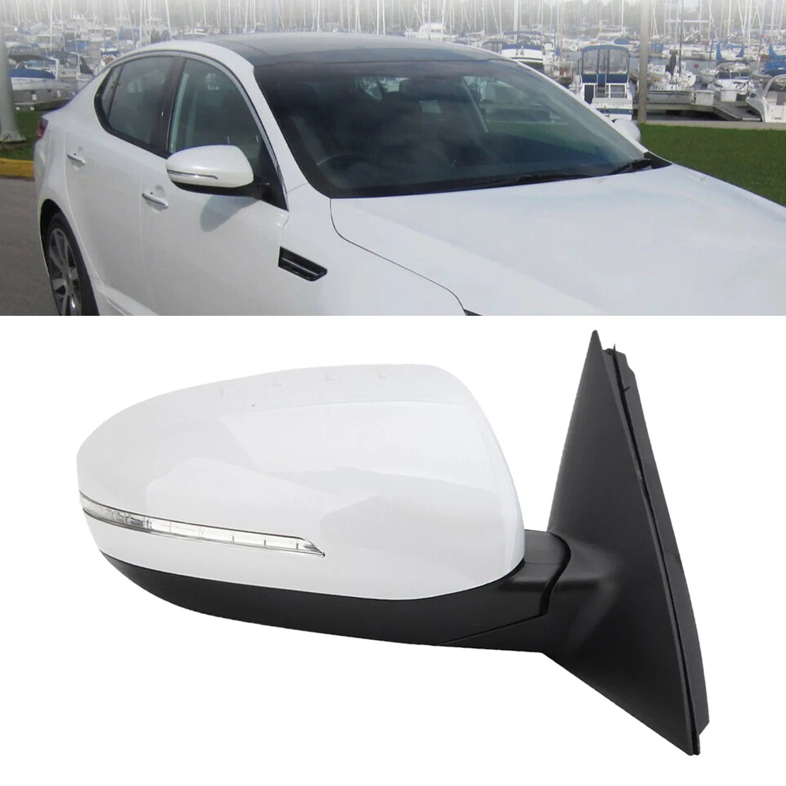 

Car Right Door Mirror Assembly With Turn Signal Light 12V Fit for Kia Optima 2011 2012 2013 87620-4M000