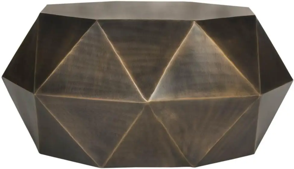 Safavieh Home Collection Astrid Geometric Copper Faceted Coffee Table