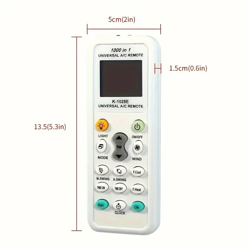 Universal Air Condition Remote Control 1000 in 1 A/C IR Remote Suitable for Infrared Version Air Conditioning